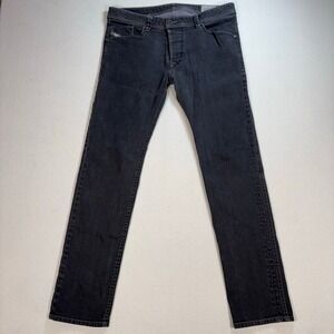Diesel Darron Jeans Men's 34 (fits‎ 35x32) Gray Regular Slim Tapered Stretch
